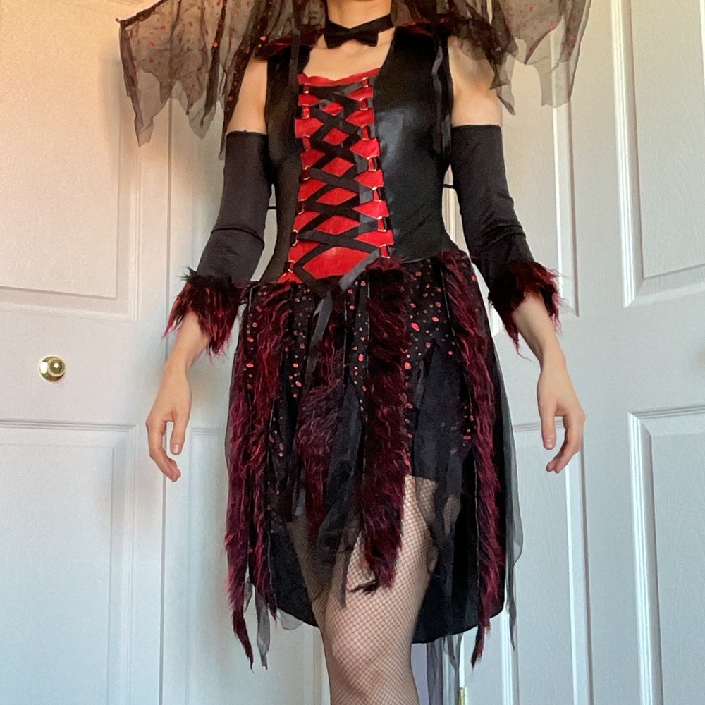 Goth Fairy Costume (mesh wings NOT included)